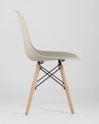 Стул Еамес Стиле ДСВ бежевый (разборный каркас) / Eames Style DSW_15