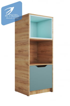 Стеллаж RICH СЖ-002 Миндаль/Глиняный серый/дуб крафт золотой_2