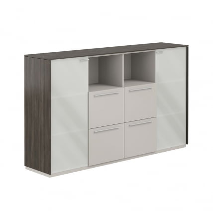 Шкаф средний с ящиками Atlas NZ-0316.BT.GS Бренсон Трюфель Серый камень_0