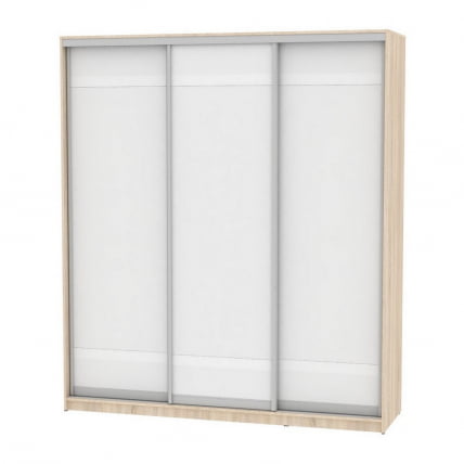 Шкаф-купе B-220х200х60-1(ДСС-Белый-D9D9D9)_0