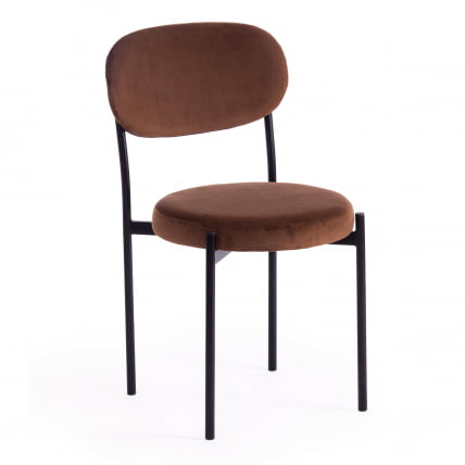 Стул REVO (mod. 7033) ткань/металл, 47х54х82 см, высота до сиденья 47 см, коричневый barkhat 12/черный_0