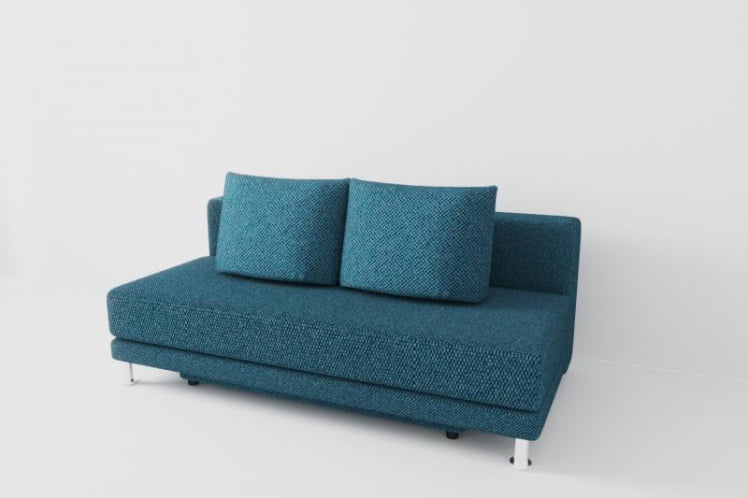 Диван Стандарт без подлокотников (Berhouse) Цвет фасада: Азур; Тип: Прямой; Материал фасада: Рогожка_0