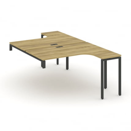 Рабочая станция-надставка на опорные тумбы CONCEPT CN.DSAN-004 Дуб Винченцо Черный_0