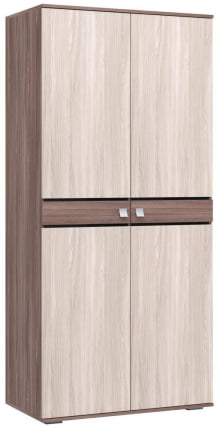 Шкаф двухстворчатый распашной Фантазия ШР-2 Ясень шимо темный Ясень шимо светлый_0