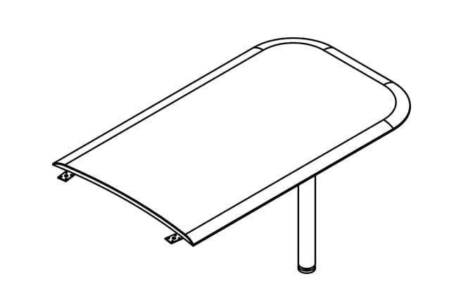 Приставка для стола руководителя WB 127 Дуб сонома_1
