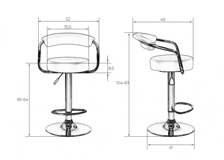 Стул барный DOBRIN MARTA Черный_7