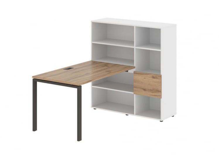 Рабочая станция EDIS EURST 1213 Дуб Денвер светлый Мокко Белый_0