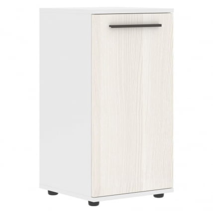 Шкаф колонка с глухой малой дверью EDIS ELCS 42.1 Ясень Траун Мокко Белый_0