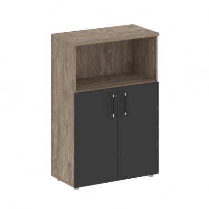 Шкаф средний широкий SHIFT SK.ST-2.1 Тиквуд Темный/Антрацит_0