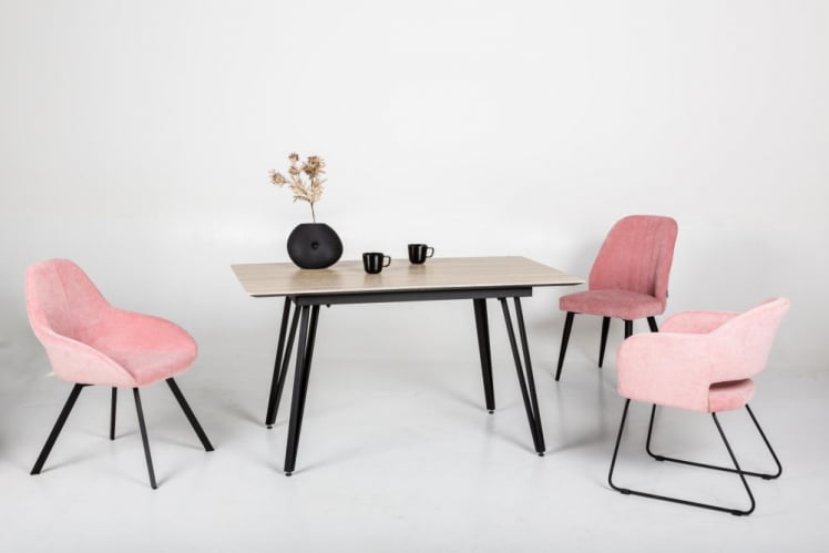 Стол раскладной Диего 140-180 вхите Мрамор графит / white_3