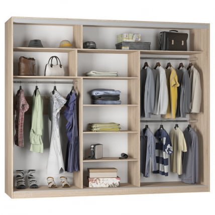 Шкаф-купе B-230х270х60-3(Графит-D7D8D7)_1