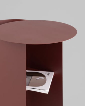 Журнальный столик Floire металл бордовый_10