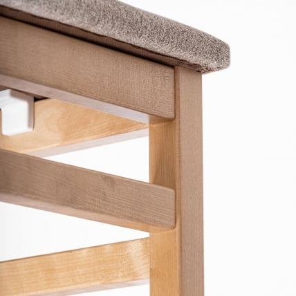 Табурет с мягким сиденьем Ригель 2.0 Rosy Grey жаккард Эмаль белая_5