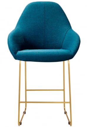 Стул полубарный Кент (ПБ) БлюАрт/Линк Золото / Kent_1