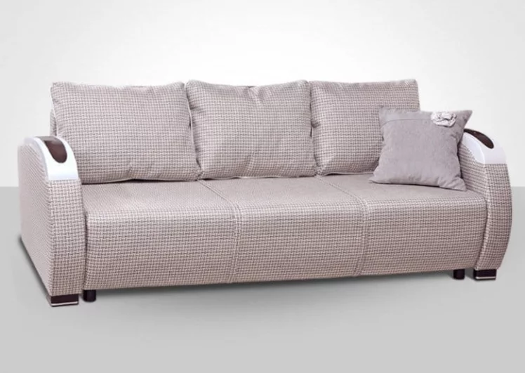 Диван-кровать Европа-2 каролина блэк микровелюр кожа 24-1 эйвон 270[_1