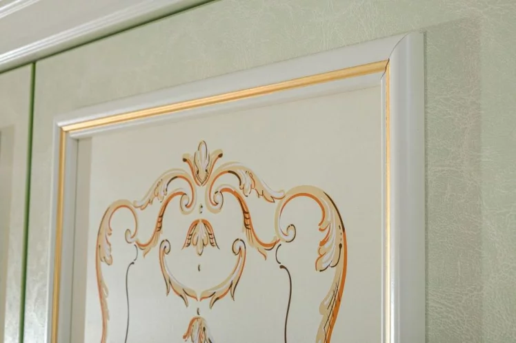 Шкаф четырехстворчатый с 2 зеркалами Луиза ЛД 665.111.000 Алебастр_8