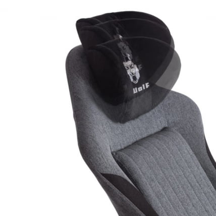 Кресло iWolf ткань, черный/серый_10