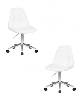 Офисное кресло для персонала DOBRIN MONTY (белый) 2 шт_0