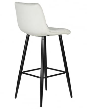 Стул барный DOBRIN NICOLE (черные матовые ножки, светло-серый велюр (108-52)) 2 шт_4