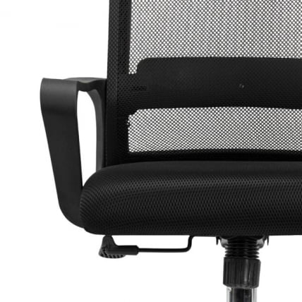 Кресло CРОМЕКС (КРОМЕКС) Дебут CХ-697 ХРОМ сетка/ткань ТВ черное / CROMEX Debut CH-697 TW_16