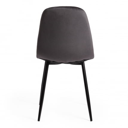 Стул BREEZE (mod. 4724) металл/вельвет, 44х48х87см, серый/черные ножки_3