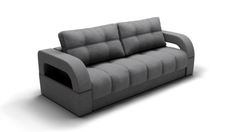 Диван Рич-1 (ЗР) Цвет фасада: Светло серый; Тип: Прямой; Материал фасада: Металл/Велюр_0