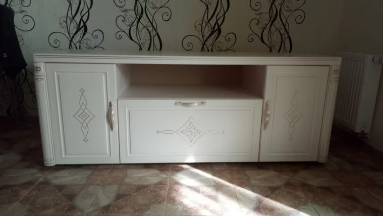 Тумба с колоннами Венеция 32.02 Сосна Астрид Ваниль_9