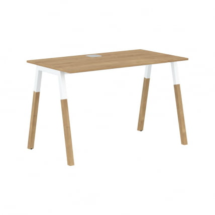 Стол письменный Forta FST 1167 Дуб Гамильтон Белый премиум_0