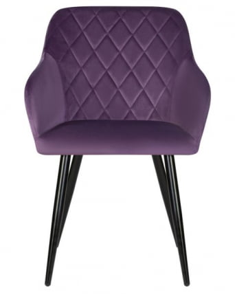 Стул обеденный ДОБРИН РОБЕРТ (черные матовые ножки, велюр В108-45 Темно-фиолетовый) 2 шт / DOBRIN ROBERT V108-45_6