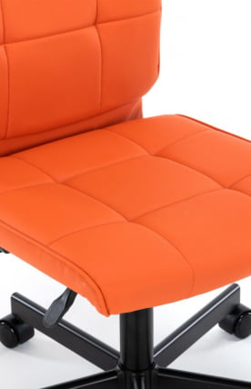 Кресло для персонала Everprof EP-300 Экокожа Оранжевый_4