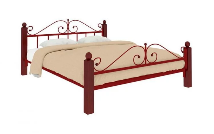 Кровать Диана Lux plus 1200х2000 Красная_0