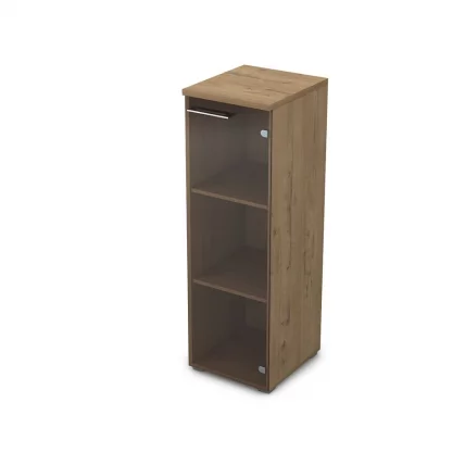 Пенал средний со стеклом GLOSS LINE 9НП.017.3 Teakwood_0