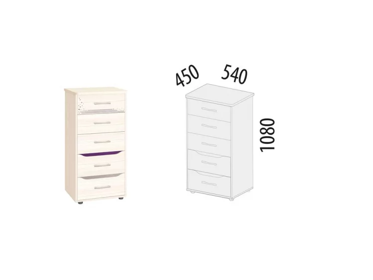 Комод Мегаполис 55.08.1 Сосна Астрид_1