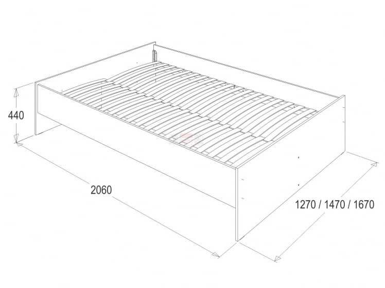 Кровать 1400 х 2000 мм 