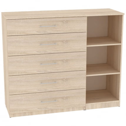 Комод Калисто(K41)1147х1352х468ручкарейлинг160мм(Венге-ДМ)_1