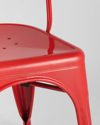 Стул TOLIX с высокой спинкой Красный глянцевый_8
