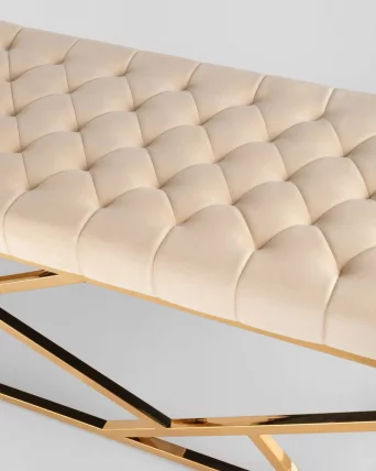 Банкетка АРТ ДЕКО велюр Бежевый_5