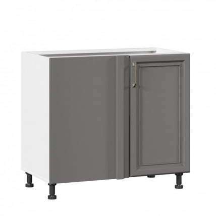 Тумба кухонная угловая 1000 Джелатто ЛД 241.090.000.096 Белый Оникс серый_0