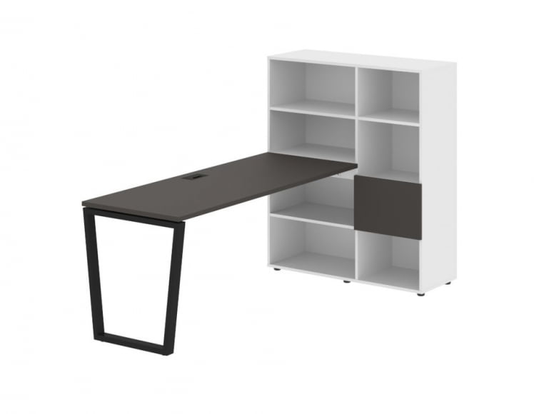 Рабочая станция EDIS EVRST 1117 Мокко Черный Белый_0