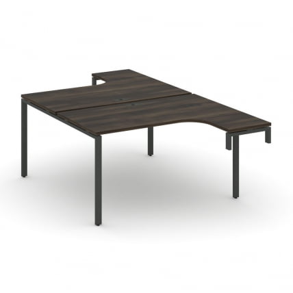 Рабочая станция-надставка на опорные тумбы CONCEPT CN.DSAN-001 Дуб Мали Черный_0