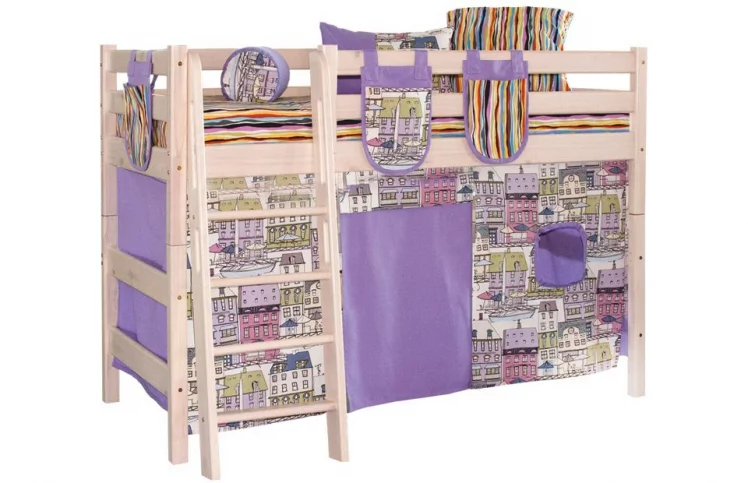 Шторы на полувысокую кровать Соня (эдна полоса/песко салатовый)_0