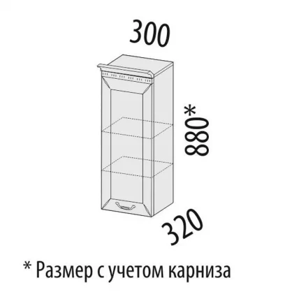 Шкаф кухонный (лев/прав) Оливия 72.07_1