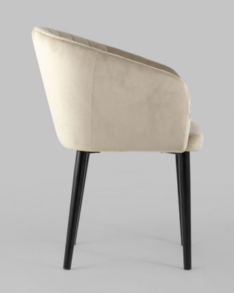 Стул с подлокотниками Нейтон велюр Бежевый_3