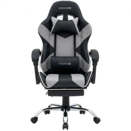 Кресло компьютерное CROMEX (КРОМЕКС) Wave GM-145 экокожа черное/серое_1
