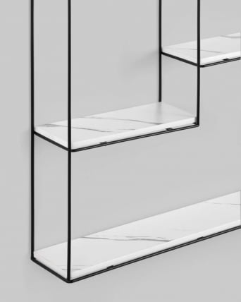 Полка Square черная Черный мрамор_5