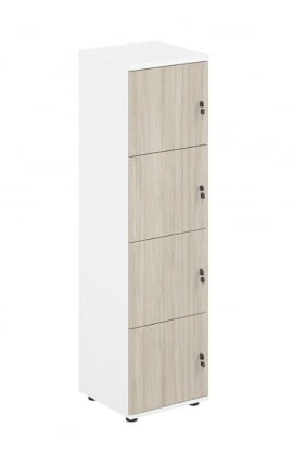 Локер 4 ячейки Сигма СГ.817.ВХ.ОЛ Белый Дуб светлый / Sigma SG.817.WH.OL_0