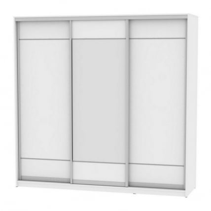 Шкаф-купе B-230х235х60-3(Белый-D7D8D7)_0