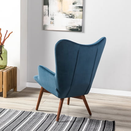 Кресло Хайбэк синий/т.орех_13