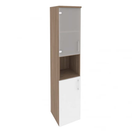 Шкаф высокий узкий левый ONIX O.SU-1.4(L) Дуб Аризона/Белый_0