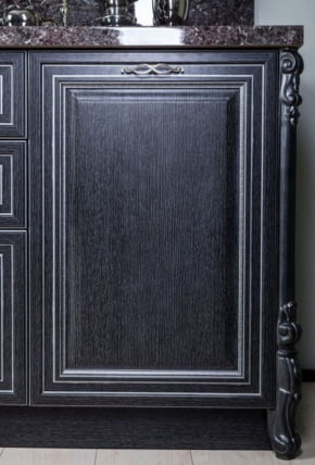 Тумба кухонная 500 Италия ЛД 275.046.000 Черный Дуб темный_1